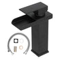 G1/2 Cold Hot Mixer Water Tap Black Faucet with Long Handle for Bathroom Hotel Homestay