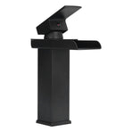 G1/2 Cold Hot Mixer Water Tap Black Faucet with Long Handle for Bathroom Hotel Homestay