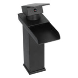 G1/2 Cold Hot Mixer Water Tap Black Faucet with Long Handle for Bathroom Hotel Homestay