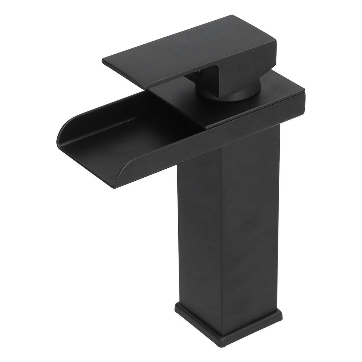 G1/2 Cold Hot Mixer Water Tap Black Faucet with Long Handle for Bathroom Hotel Homestay