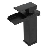 G1/2 Cold Hot Mixer Water Tap Black Faucet with Long Handle for Bathroom Hotel Homestay