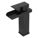 G1/2 Cold Hot Mixer Water Tap Black Faucet with Long Handle for Bathroom Hotel Homestay