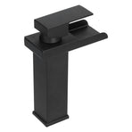 G1/2 Cold Hot Mixer Water Tap Black Faucet with Long Handle for Bathroom Hotel Homestay