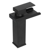 G1/2 Cold Hot Mixer Water Tap Black Faucet with Long Handle for Bathroom Hotel Homestay - 45-Degree Angle