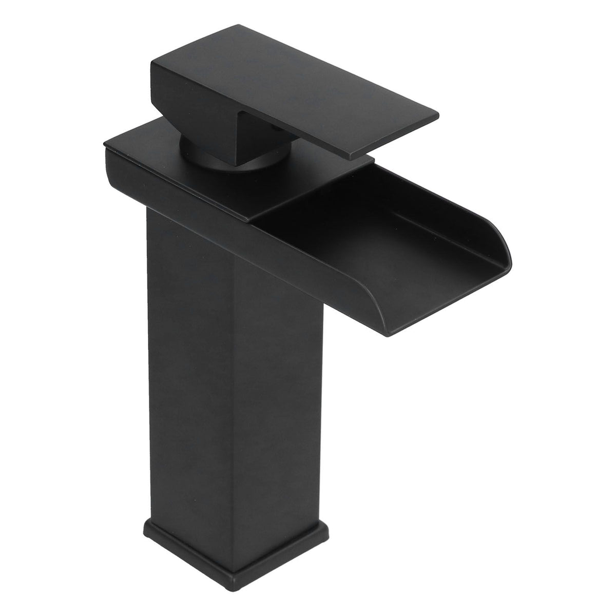 G1/2 Cold Hot Mixer Water Tap Black Faucet with Long Handle for Bathroom Hotel Homestay