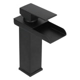 G1/2 Cold Hot Mixer Water Tap Black Faucet with Long Handle for Bathroom Hotel Homestay