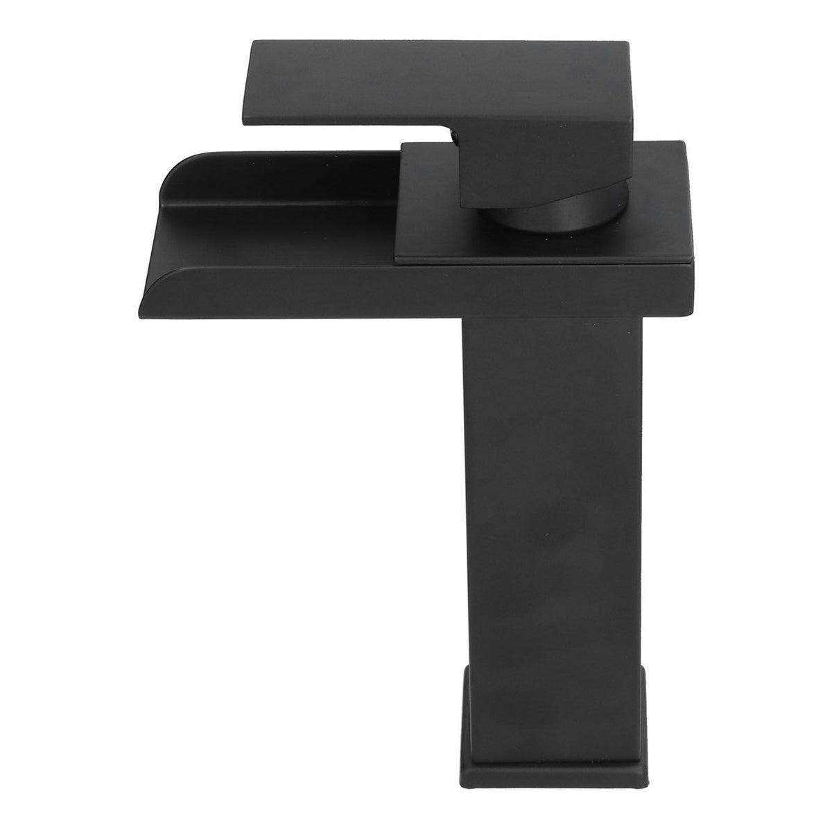 G1/2 Cold Hot Mixer Water Tap Black Faucet with Long Handle for Bathroom Hotel Homestay