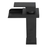G1/2 Cold Hot Mixer Water Tap Black Faucet with Long Handle for Bathroom Hotel Homestay - Close-Up Angle