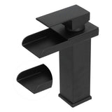 G1/2 Cold Hot Mixer Water Tap Black Faucet with Long Handle for Bathroom Hotel Homestay - Extra Image