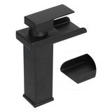 G1/2 Cold Hot Mixer Water Tap Black Faucet with Long Handle for Bathroom Hotel Homestay - Extra Image
