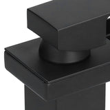 G1/2 Cold Hot Mixer Water Tap Black Faucet with Long Handle for Bathroom Hotel Homestay