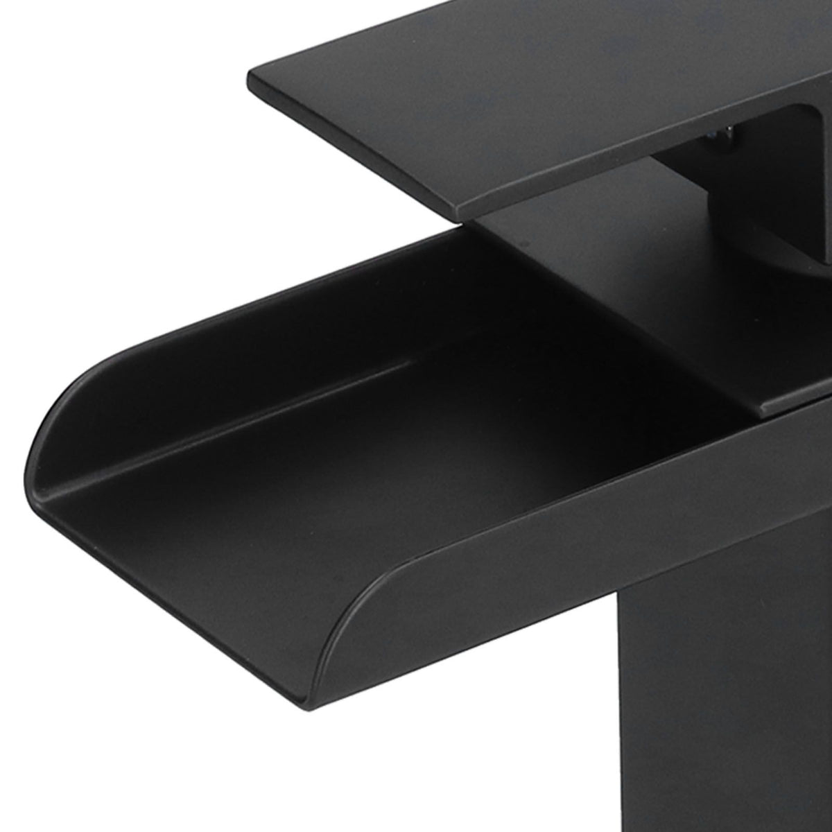 G1/2 Cold Hot Mixer Water Tap Black Faucet with Long Handle for Bathroom Hotel Homestay