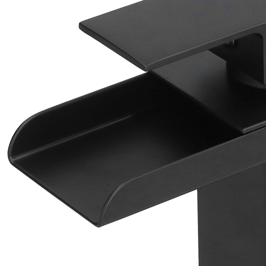 G1/2 Cold Hot Mixer Water Tap Black Faucet with Long Handle for Bathroom Hotel Homestay