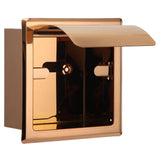 Embedded Style Toilet Paper Holder Stainless Steel Paper Towel Holder Toilet Tissue Rack for Hotel Bathroom Rose Gold