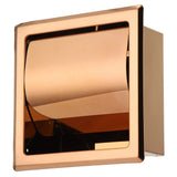 Embedded Style Toilet Paper Holder Stainless Steel Paper Towel Holder Toilet Tissue Rack for Hotel Bathroom Rose Gold