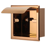 Embedded Style Toilet Paper Holder Stainless Steel Paper Towel Holder Toilet Tissue Rack for Hotel Bathroom Rose Gold - Extra Image