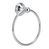 Towel Ring Stainless Steel Hand Towel Holder WallMounted Towel Rack Bathroom Hardware Rack(893 Chromeplate ) - Rear View