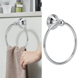 Towel Ring Stainless Steel Hand Towel Holder WallMounted Towel Rack Bathroom Hardware Rack(893 Chromeplate )