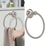 Towel Ring Stainless Steel Hand Towel Holder WallMounted Towel Rack Bathroom Hardware Rack(893 Brushed )