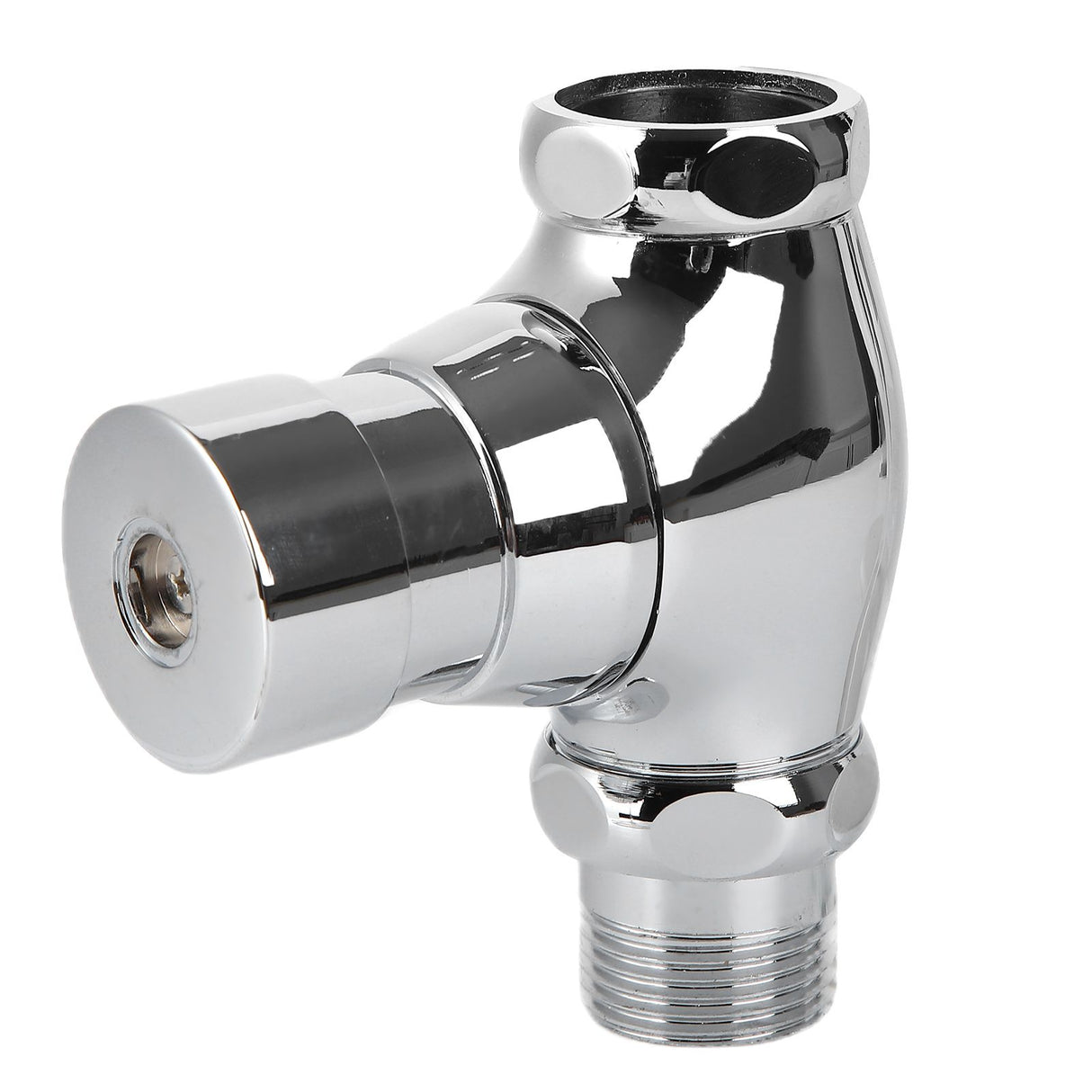 Urinal Flush Valve Brass Hand Pressing Delay Self Closing Bathroom Flushing Valve for Home Hotel Public Toilet