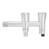 G1/2 Stainless Steel Faucet 1 Inlet 2 Outlet Washing Machine Water Tap for Home Bathroom Balcony