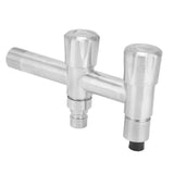 G1/2 Stainless Steel Faucet 1 Inlet 2 Outlet Washing Machine Water Tap for Home Bathroom Balcony - Side View