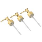 Perfume Bottle Pump Shampoo and Conditioner Bottle Nozzle for Soap Lotion Massage Oil BottleGolden - Side View