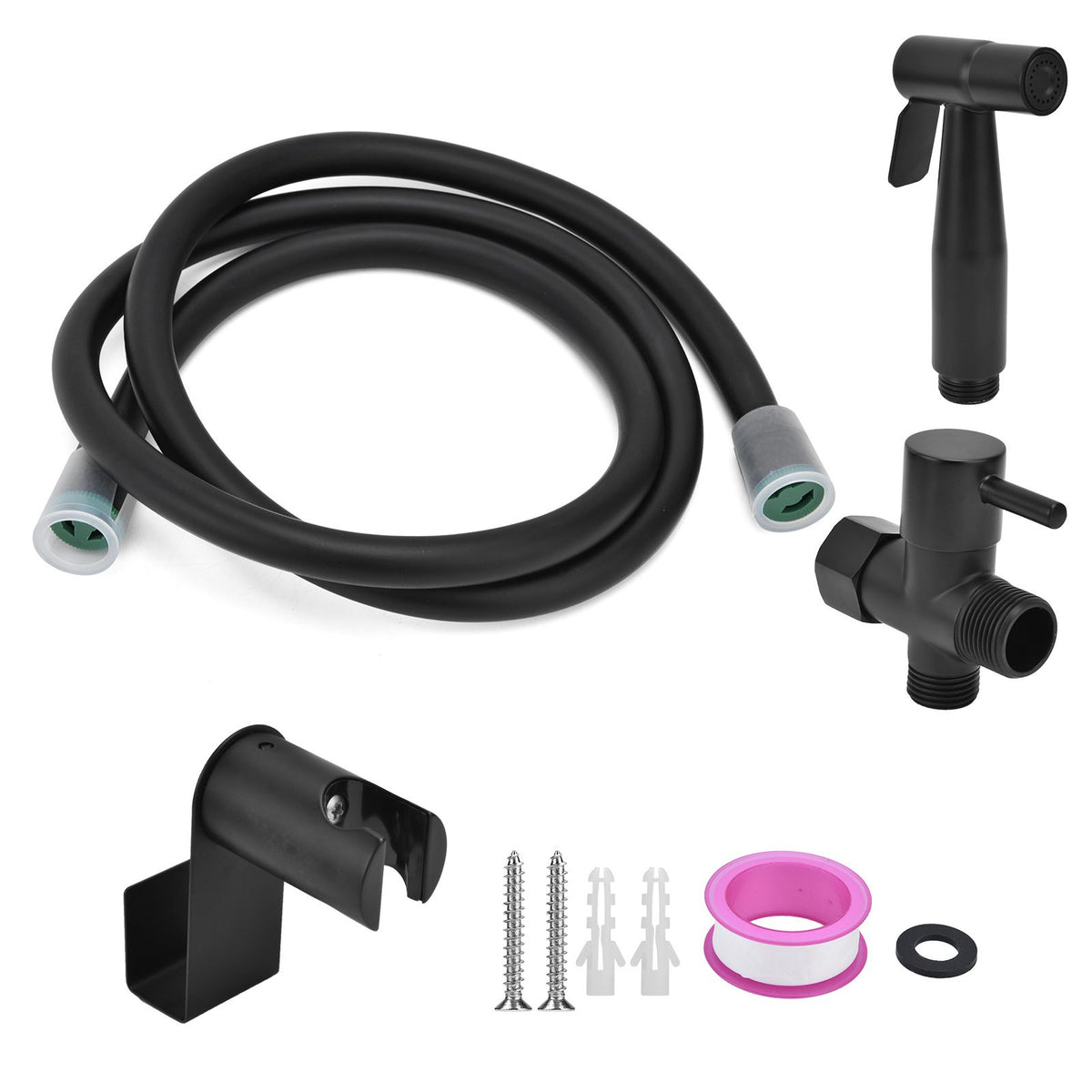 G1/2 Handheld Bidet Sprayer Set Punch Free Adjustable Water Pressure Cloth Diaper Sprayer