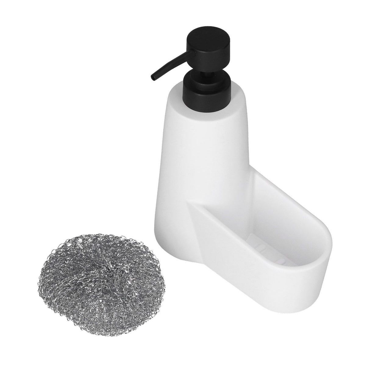 Soap Dispenser Dishwashing Liquid Hand Soap Pump with A Steel Ball for Bathroom and Kitchen SinkWhite