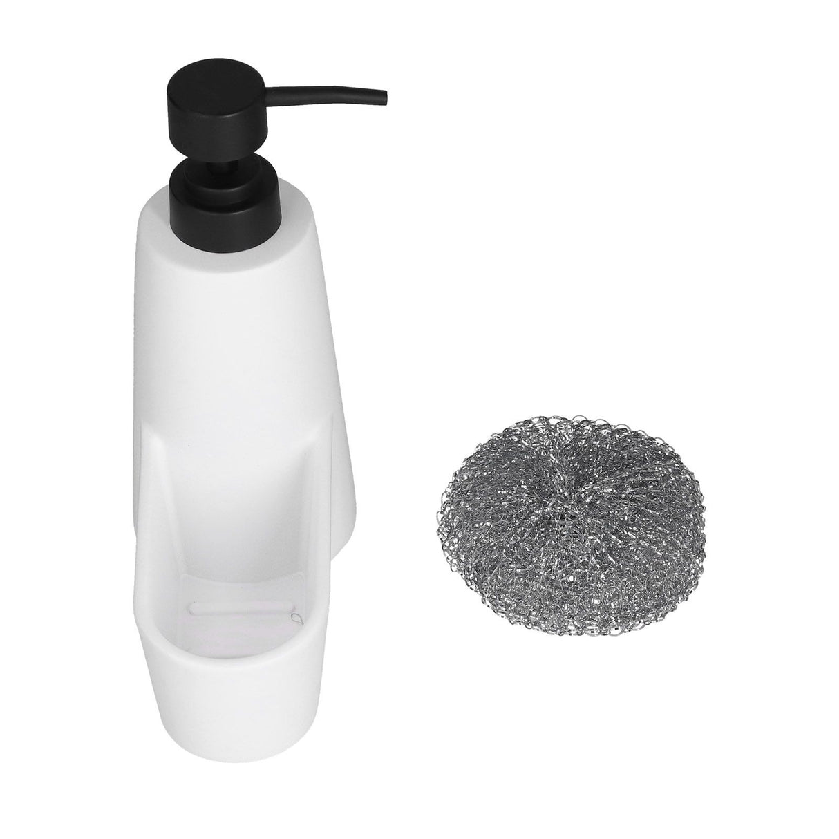 Soap Dispenser Dishwashing Liquid Hand Soap Pump with A Steel Ball for Bathroom and Kitchen SinkWhite