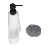 Soap Dispenser Dishwashing Liquid Hand Soap Pump with A Steel Ball for Bathroom and Kitchen SinkWhite - Rear View