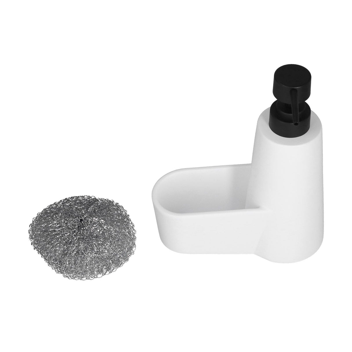 Soap Dispenser Dishwashing Liquid Hand Soap Pump with A Steel Ball for Bathroom and Kitchen SinkWhite