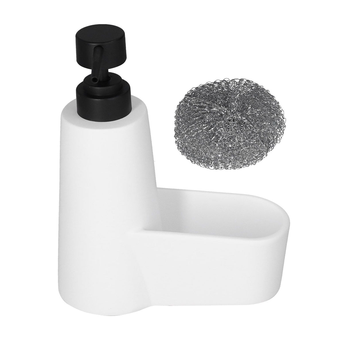 Soap Dispenser Dishwashing Liquid Hand Soap Pump with A Steel Ball for Bathroom and Kitchen SinkWhite