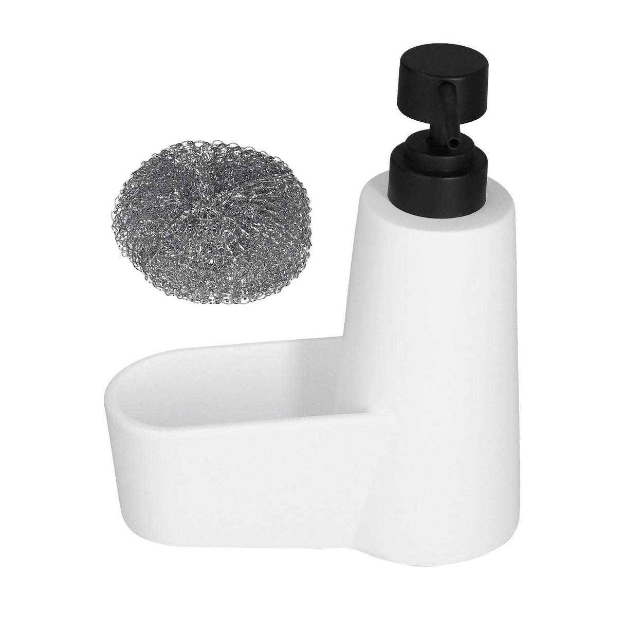 Soap Dispenser Dishwashing Liquid Hand Soap Pump with A Steel Ball for Bathroom and Kitchen SinkWhite