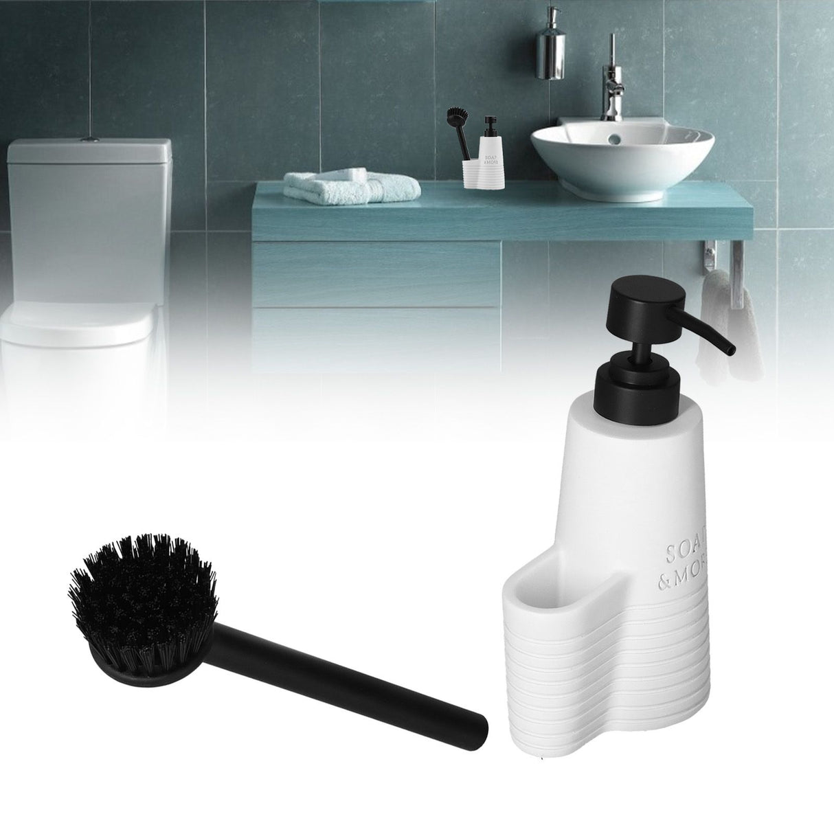 Soap Foam Dispenser Rich Convenient Easy Cleaning Eco Friendly Durable Kitchen Soap Dispenser for Bathroom
