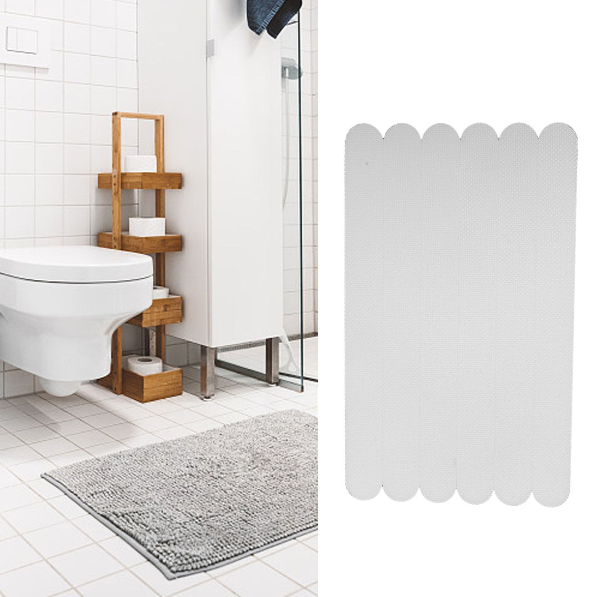 24 Pcs Bathtub Non Slip Stickers Self Adhesive Waterproof Strong Grip Anti Slip Strips for Stairs Floor Kitchen2x20cm