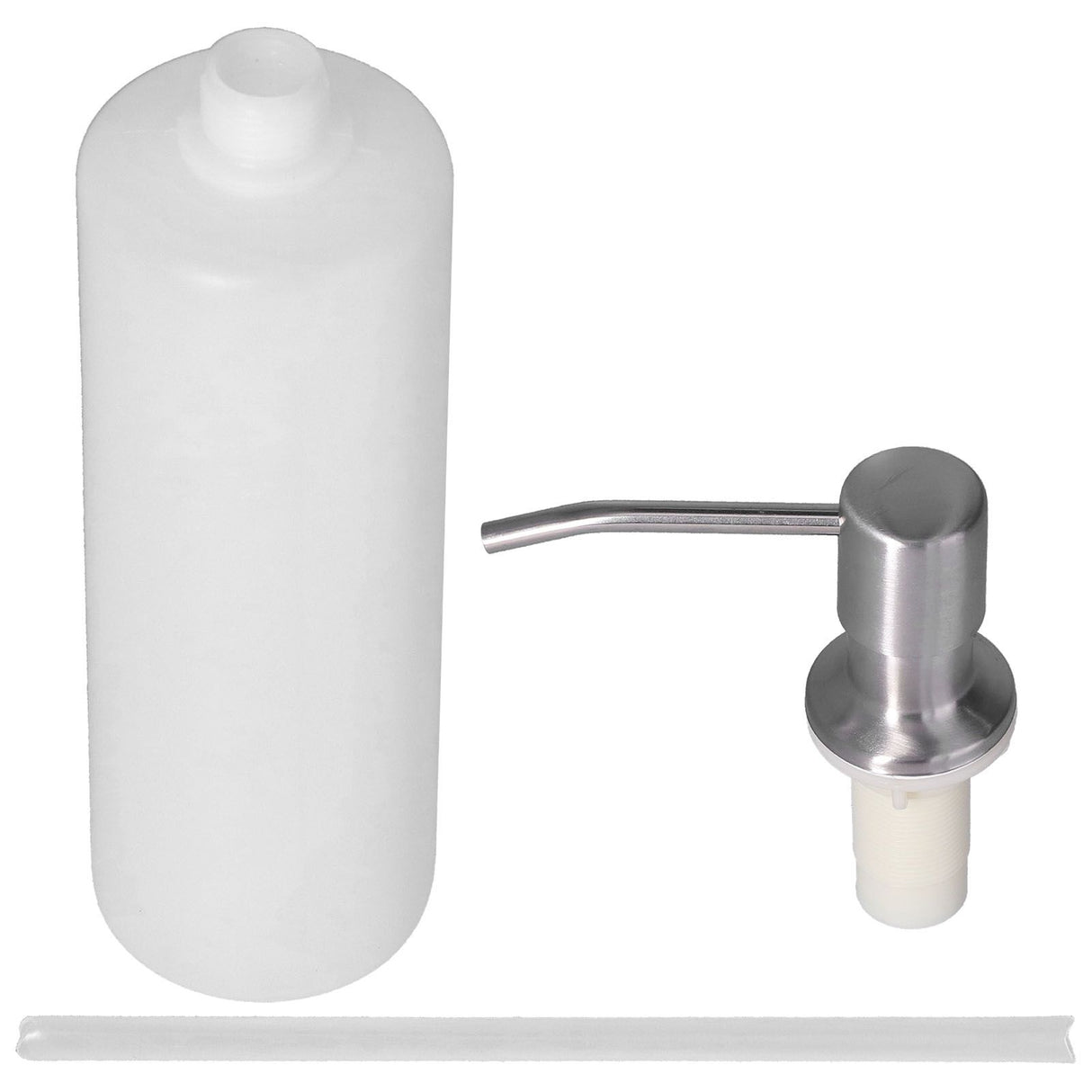 Sink Soap Dispenser Stainless Steel Press Head 300ML Soap Lotion Container Kitchen Bathroom Accessory