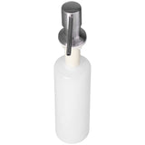 Sink Soap Dispenser Stainless Steel Press Head 300ML Soap Lotion Container Kitchen Bathroom Accessory - Low Angle