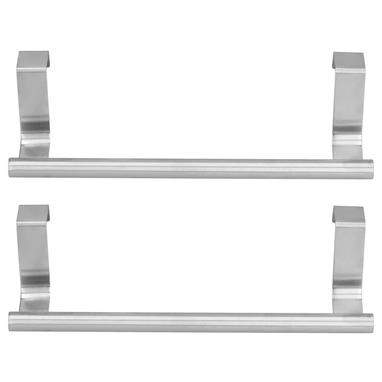 2Pcs Stainless Steel Hanging Towel Rack No Punch Bathroom Hanger for Home Hotel Apartment23CM