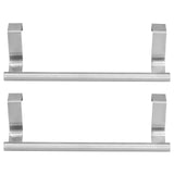 2Pcs Stainless Steel Hanging Towel Rack No Punch Bathroom Hanger for Home Hotel Apartment23CM