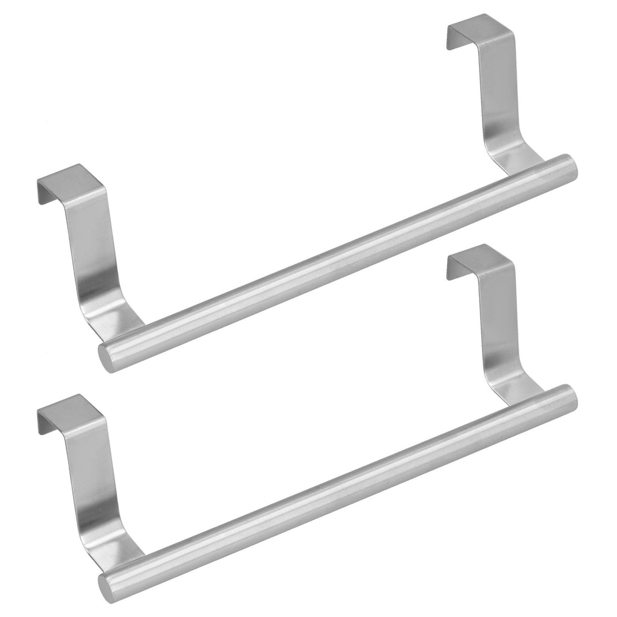 2Pcs Stainless Steel Hanging Towel Rack No Punch Bathroom Hanger for Home Hotel Apartment23CM