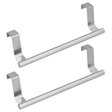 2Pcs Stainless Steel Hanging Towel Rack No Punch Bathroom Hanger for Home Hotel Apartment23CM