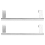 2Pcs Stainless Steel Hanging Towel Rack No Punch Bathroom Hanger for Home Hotel Apartment23CM