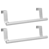 2Pcs Stainless Steel Hanging Towel Rack No Punch Bathroom Hanger for Home Hotel Apartment23CM