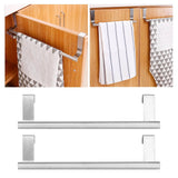 2Pcs Stainless Steel Hanging Towel Rack No Punch Bathroom Hanger for Home Hotel Apartment23CM - Extra Image