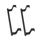 2Pcs Towel Rack Black Hangable Punch Free Nail Free Cabinet Door Towel Rack for Home Hotel23CM