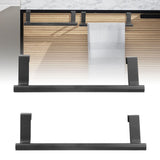 2Pcs Towel Rack Black Hangable Punch Free Nail Free Cabinet Door Towel Rack for Home Hotel23CM