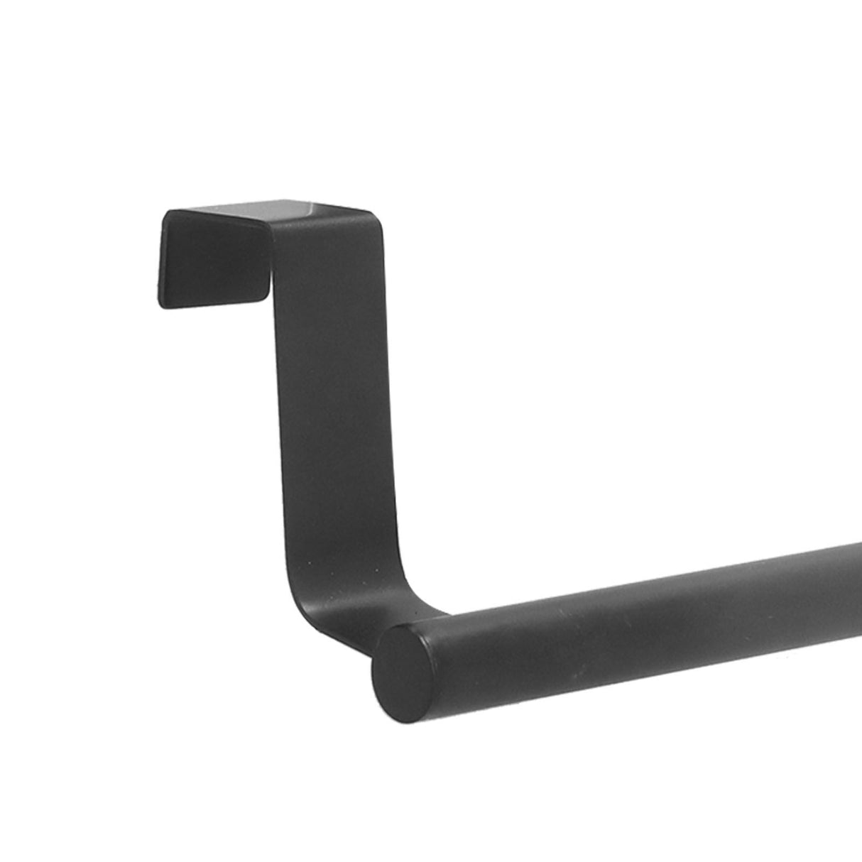 2Pcs Towel Rack Black Hangable Punch Free Nail Free Cabinet Door Towel Rack for Home Hotel23CM