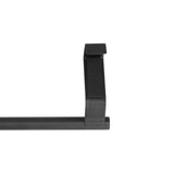 2Pcs Towel Rack Black Hangable Punch Free Nail Free Cabinet Door Towel Rack for Home Hotel23CM