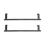 2Pcs Towel Rack Black Hangable Punch Free Nail Free Cabinet Door Towel Rack for Home Hotel36CM